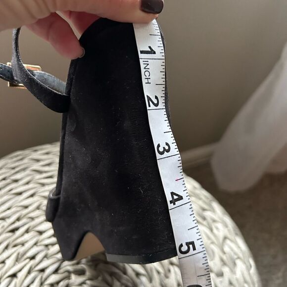 Madden Girl Women’s Black Chunky Platform Wedge Heels with Black Strap Size 7.5 - Picture 13 of 13